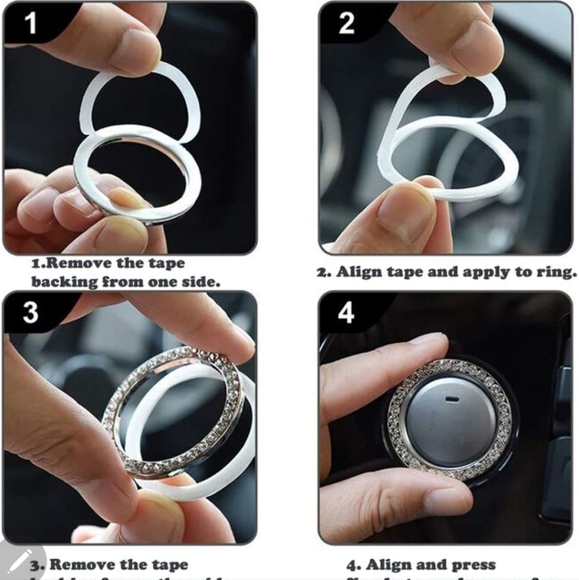 2 bling rhinestone seat Belt shoulder pads handbrake cover & key frame.Pink too - Picture 4 of 5